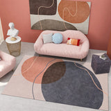 Boxtoday Geometric Fluffy Carpet for Living Room, Bedside Plush Carpets, Modern Fluffy Rug, Fitness Mat, Nordic Bedroom Carpet, Movement