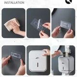 Boxtoday Toilet Paper Holder Box holder Bathroom Rack Waterproof Reel Tissue Storage Box Punch-free Kitchen Bathroom Storage Holder