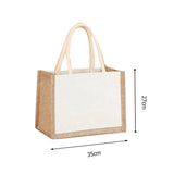 Boxtoday Gift Burlap Jute Tote Bag Vintage Reusable Grocery Shopping Wedding Birthday Gift Bag Handmade Handbags Multifunctional Flax Tote