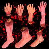 Boxtoday 1Pcs Halloween Horror Props Scary Fake Hand Finger Leg Foot Brain Heart Bloody Hand Haunted House Halloween Party Decor Supplies