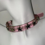 Boxtoday  Sweet Star Women's Leather Alloy Necklace Female Punk Pink Collar For Concert Party Girls Jewelry Accessories