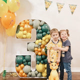 Boxtoday 73cm Balloon Mosaic Numbers Frame 0-9 Balloon Filling Box Theme Background Decoration One Birthday Baby Shower Anniversary Decor
