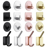 Boxtoday Adhesive Wall Hooks Mounted Door Key Cloth Coat Bathroom Robe Hanger Kitchen Hardware Rack Shelf Bag Hook Organizer For Hanging