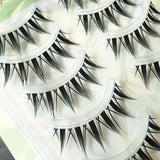 Boxtoday 5 Pairs Natural Long Cat Eye False Eyelashes Cosplay Makeup Cross Strip Eye Lashes Handmade Manga Lashes Extension