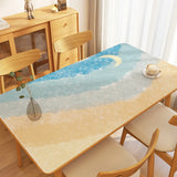 Boxtoday Minimalist Art Gradient Table Mat Oil Proof Waterproof Table Mats Easy Care Tablecloth Kitchen Decoration Easy Clean Tablecloth