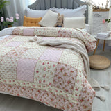 Boxtoday Patchwork Cotton Bed Quilt 1PC Bedspread on the Bed CHAUSUB Coverlet for Summer Twin 150*200 Sofa Cover Floral Quilted Blanket