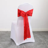 Boxtoday 10/50pcs Satin Chair Bow Sashes Wholesale Wedding Chair Knot Ribbon Ties For Party Event Hotel Banquet Supplies Home Decorations