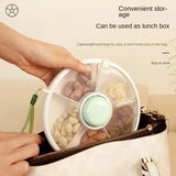 Boxtoday Lid Moisture-proof Home Storage Box Rotating Fruit Tray Portable Sealed Dry Fruit Box Children's Snack Box Closet Organizer