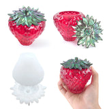 Boxtoday DIY Crystal Epoxy Resin Mold Strawberry Storage Box Fruit Storage Jar Mirror Silicone Mold