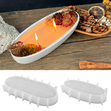 Boxtoday Oval Cement Ship Candle Jar Silicone Molds Concrete Wax Box Candle Tray Jewelry Storage Containers DIY Crafts Gifts Home Decor