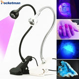 Boxtoday USB Ultraviolet Table Lamp LED Clip Desk UV Lights Mini Gel Curing Light Nail Dryer for Diy Nail Art for Cash Medical Detector