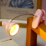 Boxtoday Cute Mini Lamp to Read Book Eye Protection Rotatable Reading Lamp with Clamp Reading Lights for Books Desk Table Bedroom