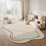 Boxtoday Irregular Lines Minimalist Carpet Artistic Creative Stripes Living Room Carpet Large Size Easy Clean Rug Comfortable Bedroom Rug