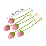 Boxtoday New Handmade Crochet Strawberry Hanging Ornament Daisy Flower Handbag Decor Knitting Key Pendant Home Table Decor Kid Gift DIY