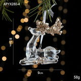 Boxtoday Christmas Tree Acrylic Toy Pendant Elk Bells Transparent Snowflake Pendants With Sequins Home Xmas Party Decor Accessories Props