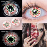 Boxtoday 1Pair Anime Color Contact Lenses for Eyes Yearly Red Lenses Black White Lenses Halloween Eye Lens Cosplay Eye Contacts