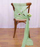 Boxtoday 24PCS 17x275cm Chiffon Chair Sashes Wedding Chair Decoration  Long For Wedding Aisle Decorations Party Banquet Event Baby Shower