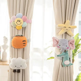 Boxtoday 2 Pcs/Set Cartoon Curtain Tieback Curtain Clip Holders Kawaii Tieback Buckle Clips Tie Back Curtain Accessories Home Decor