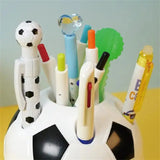 Boxtoday Soccer Shape Tool Supplies Pen Pencil Holder Football Shape Toothbrush Holder Desktop Rack Table Home Decoration Student Gifts