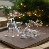 Boxtoday Christmas Tree Acrylic Toy Pendant Elk Bells Transparent Snowflake Pendants With Sequins Home Xmas Party Decor Accessories Props