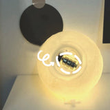 Boxtoday 8cm Moon Ball Lamp LED Night Light With Plastic Stand Battery Powered Starry Lamp Bedroom Decor Bedside Night Lights Kids Gifts