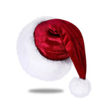 Boxtoday Soft Santa Hat Comfortable Velvet High-Grade Christmas Hat Festive Holiday Hat for Kids