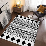 Boxtoday Zebra Printed Carpet Black and White Simplicity Living Room Bedroom Rug Home Decoration Coffee Table Mats Bathroom Non-slip Mat