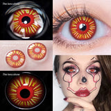 Boxtoday 1Pair Anime Color Contact Lenses for Eyes Yearly Red Lenses Black White Lenses Halloween Eye Lens Cosplay Eye Contacts