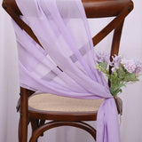 Boxtoday 24PCS 17x275cm Chiffon Chair Sashes Wedding Chair Decoration  Long For Wedding Aisle Decorations Party Banquet Event Baby Shower