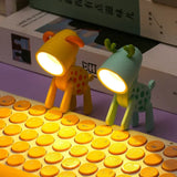 Boxtoday LED Mini Night Light Cute Dog Deer Foldable Desk Lamps Desktop Ornament Book Light Kids Room Bedside Bedroom Decor Holiday Gifts