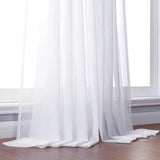 Boxtoday  2pcs White Tulle Curtains Luxury Living Room Bedroom Window Garden Yard Screening Decoration