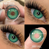 Boxtoday 2pcs Natural Colored Contact Lens for Eyes Gray Pupils Lens Blue Eye Contacts Yearly Beauty Makeup Green Eye Contacts