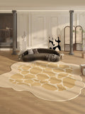 Boxtoday Irregular Creative Carpet Art Yellow Spot Rugs Comfortable Soft Play Living Room Carpets Machine Washable Easy Care Bedroom Rug