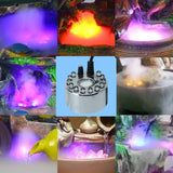 Boxtoday Halloween Decor Mist Maker Fogger Humidifier Water Fountain Pond Fog Atomizer Ornament for Christmas Party Halloween Decoration