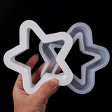 Boxtoday 3PCS/Set Hollow Star Silicone Mold DIY Five-Pointed Stars Ornament Making Plaster Resin Casting Molds Home Decor Craft Gifts