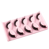 Boxtoday 5 Pairs Cat Eye Lashes Faux Mink Eyelashes Natural long Manga Lashes Winged End Eye Elongated Eyelashes Fake Lashes Makeup