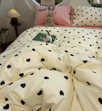 Boxtoday Cute embroidery rabbit heart bed set single double,twin full queen king cotton home textile bed sheet pillow case quilt cover