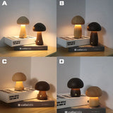 Boxtoday INS LED Night Light With Touch Switch Wooden Cute Mushroom Bedside Table Lamp For Bedroom Childrens Room Sleeping Night Lamps