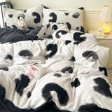 Boxtoday INS Milk Velvet Blanket Comforter Winter fluffy luxury Velvet Quilt Super thick Duvet cute cartoon velvet Cover full Size