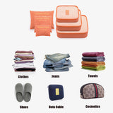 Boxtoday 6PCS Travel Storage Bag Set Clothes Jeans Organizer Wardrobe Suitcase Pouch Portable Organizer Bag Shoes Makeup Packing Cube Bag