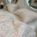 Boxtoday Romantic sweet flower pink bedding set,twin full queen king french floral cotton home textile bed sheet pillow case quilt cover