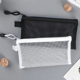 Boxtoday Nylon Mesh File Bag A4 A5 A6 Transparent Zipper Test Paper Information Bag Office Student Pen Bag Subject Bag Puzzle Storage Bag