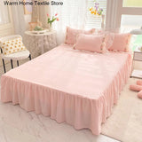 Boxtoday Princess Style Korean Bed Skirt Bed Sheet Embroidered Ruffle Lace Quilt Cover Ins Bedding For Girls Luxury Home Textiles