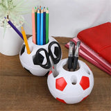 Boxtoday Soccer Shape Tool Supplies Pen Pencil Holder Football Shape Toothbrush Holder Desktop Rack Table Home Decoration Student Gifts