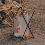 Boxtoday Foldable Plastic Garbage Hanging Bag Holder Outdoor Camping Picnic Kitchen Organizer Outdoor Trash Rubbish Bags Storage Rack