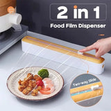 Boxtoday Food Cling Film Dispenser Plastic Wrap New Dispenser Cutter Aluminum Foil Slider Stretch Film Cutter Kitchen Accessories