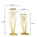 Boxtoday 4/8 Pcs Flower Vase Floor Vases Column Stand Metal Road Lead Wedding Centerpiece Geometric Pot Table Rack For Home Event Decor