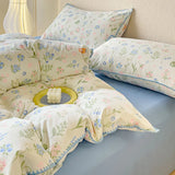 Boxtoday Pastoral Girls Flower Bedding Sets Soft Bed Linen Autumn Winter Quilt Cover Sheet and Pillowcases Simple Bedspread Home Textiles