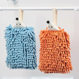 Boxtoday Chenille Hand Towels Kitchen Bathroom Hand Towel with Hanging Loops Quick Dry Soft Absorbent Microfiber Towels Animal Hedgehog