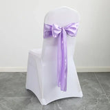 Boxtoday 10/50pcs Satin Chair Bow Sashes Wholesale Wedding Chair Knot Ribbon Ties For Party Event Hotel Banquet Supplies Home Decorations